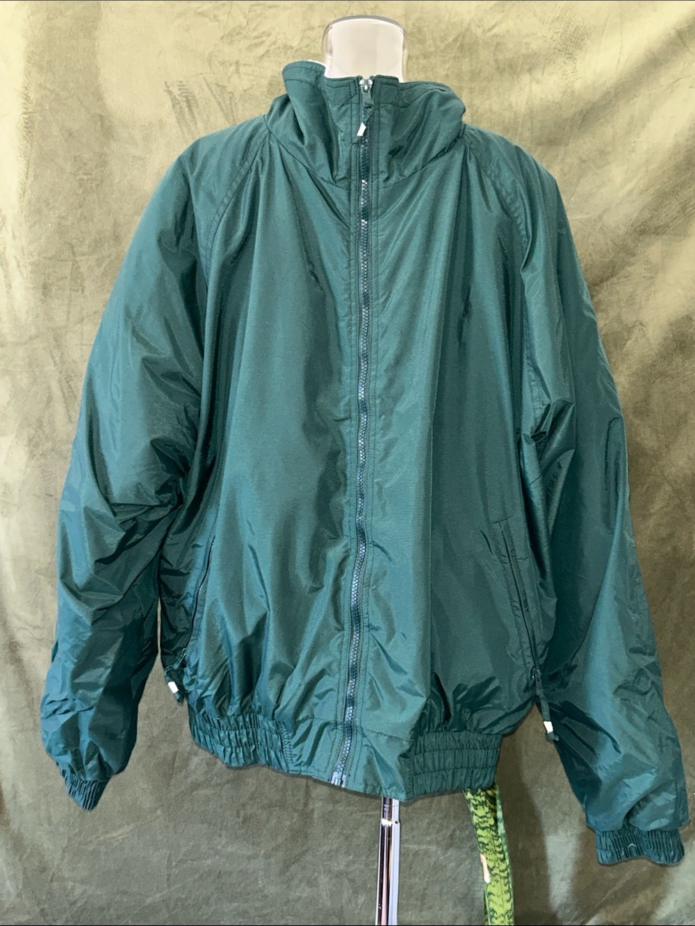 Men's Forest Green Windbreaker Jacket